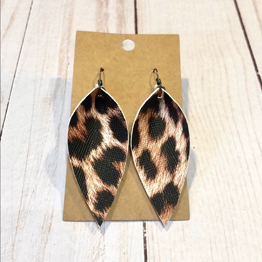 Faux leather earrings